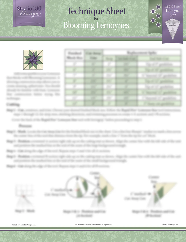 Blooming Lemoynes Technique Sheet