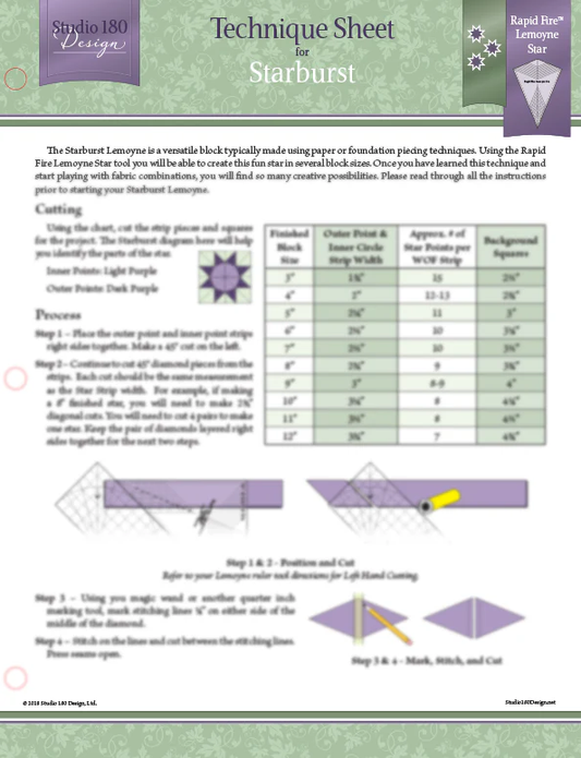 Starburst Lemoynes Technique Sheet