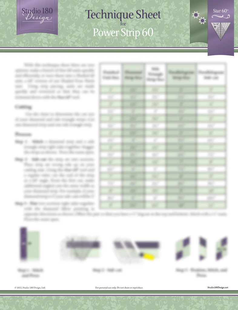 Power Strip 60 Technique Sheet